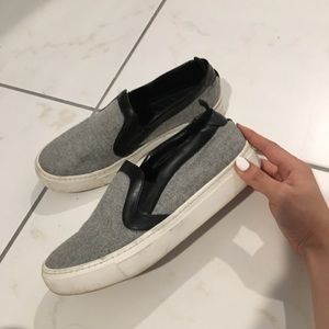 Zara Grey Felted Wool Slip-on Sneaker ☁️ 🖤